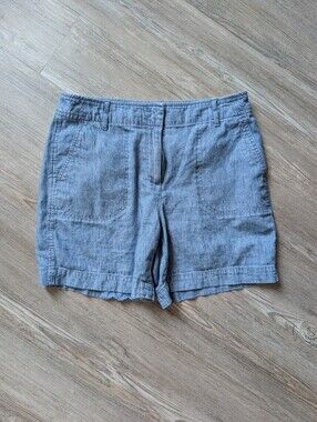 Talbots Chambray Linen-cotton-Blend Women’s Shorts